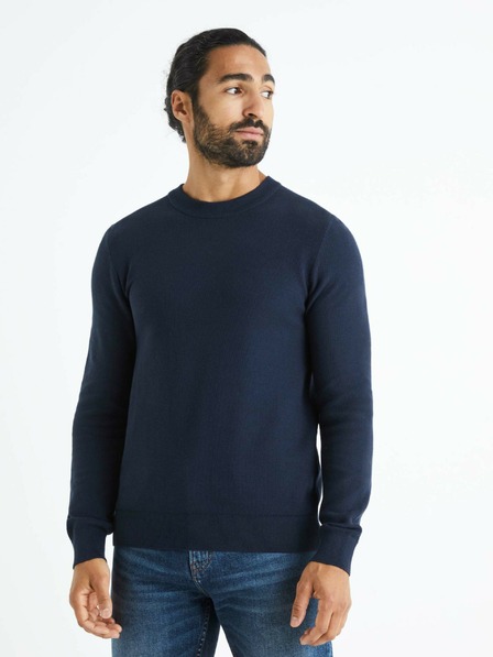 Celio Тъмно син мъжки пуловер Celio Bepic