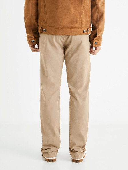 Celio Бежови мъжки панталони тип "чино" Celio