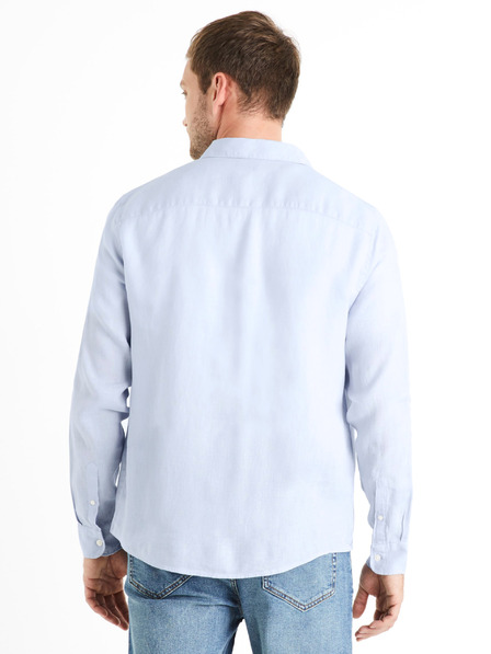 Celio Светлосиня мъжка ленена риза Celio Daflix