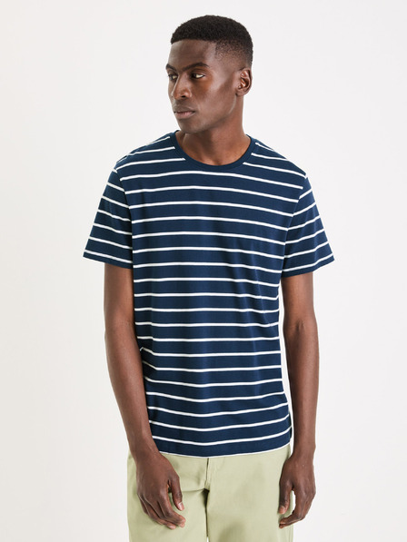 Celio Тъмно синя мъжка основна тениска Celio Gebaser