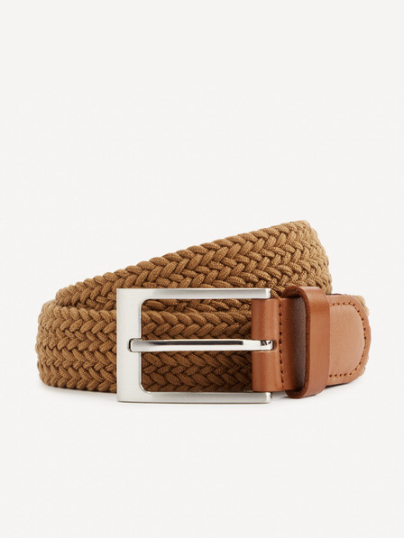 Celio Кафяв мъжки плетен колан Celio Gigi1