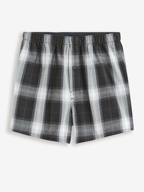 Celio Сива мъжка карирана къса пижама Celio Gipyshort2