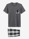 Celio Сива мъжка карирана къса пижама Celio Gipyshort2