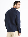 Celio Тъмно синя мъжка ленена риза Celio Daflix
