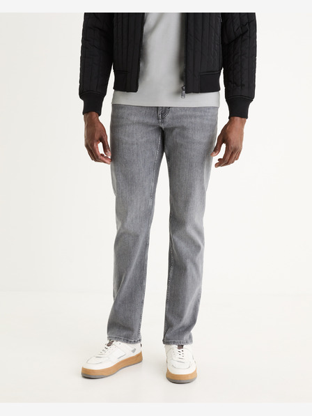 Celio Сиви мъжки дънки Celio C15 с права кройка