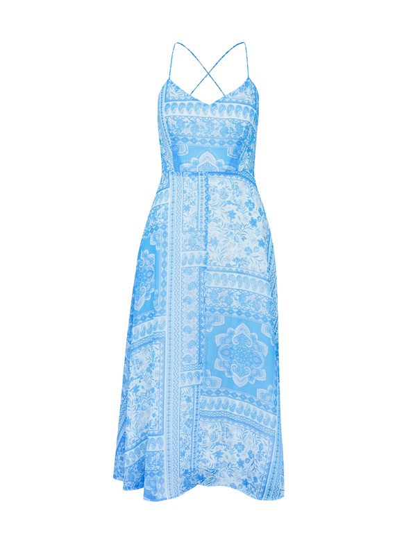 Orsay Синя дамска миди рокля ORSAY