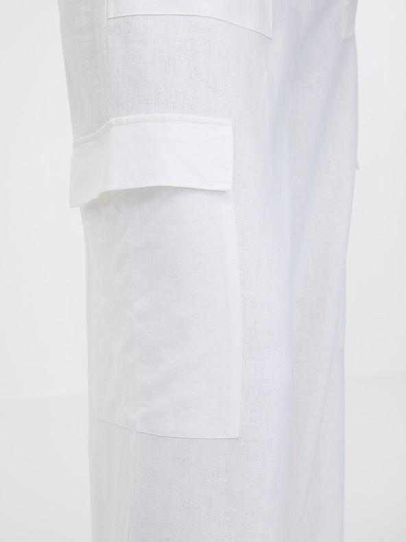 Orsay Бял дамски широк панталон ORSAY