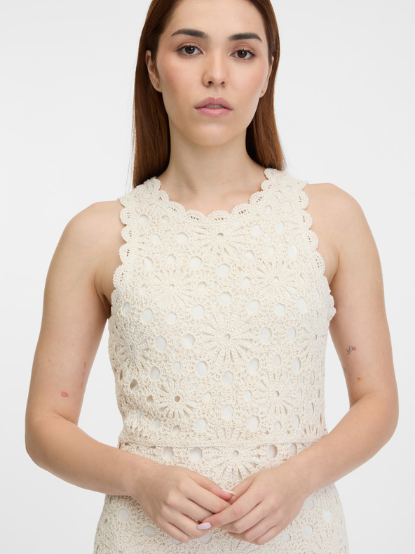 Orsay Кремава дамска рокля до коляното ORSAY