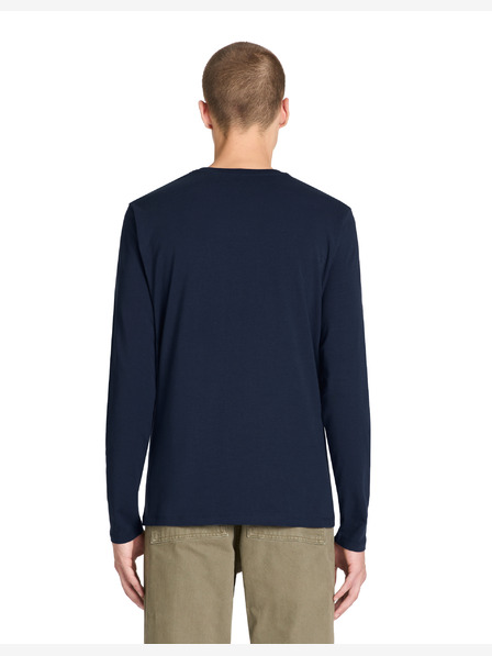 Celio Тъмносиня мъжка тениска с дълъг ръкав Celio Julesflash