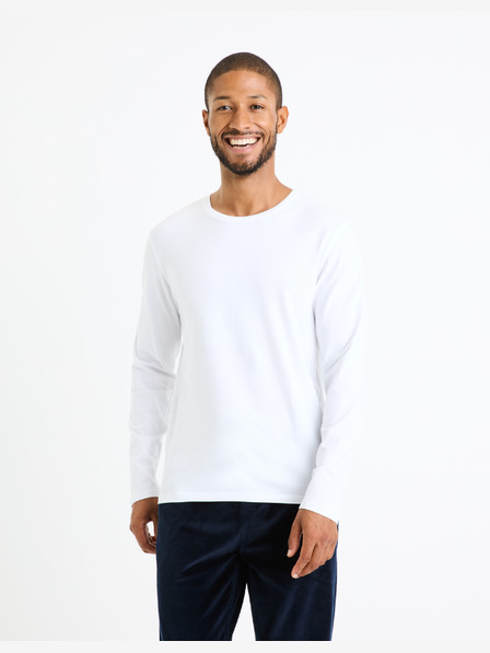 Celio Бяла мъжка риза с дълъг ръкав Celio Fabeille2 regular