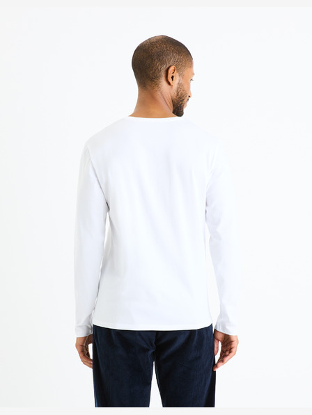 Celio Бяла мъжка риза с дълъг ръкав Celio Fabeille2 regular