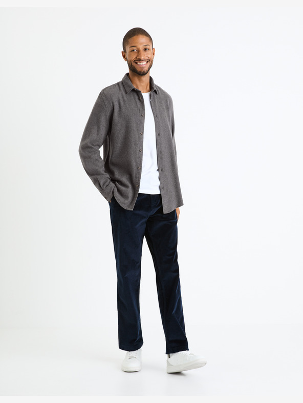 Celio Бяла мъжка риза с дълъг ръкав Celio Fabeille2 regular