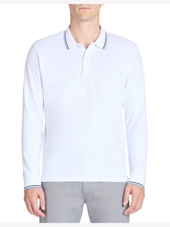 Celio Бяла мъжка поло риза Celio Bagaz