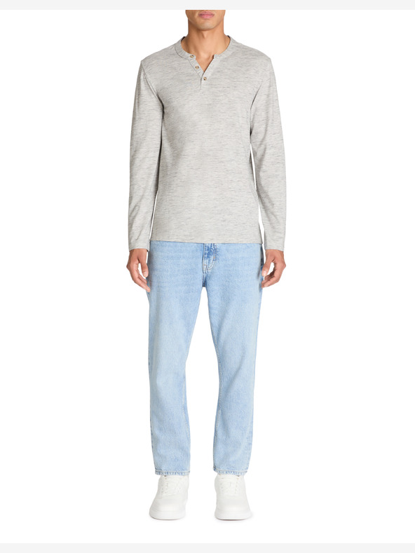 Celio Сива мъжка риза с дълъг ръкав Celio Bibow2