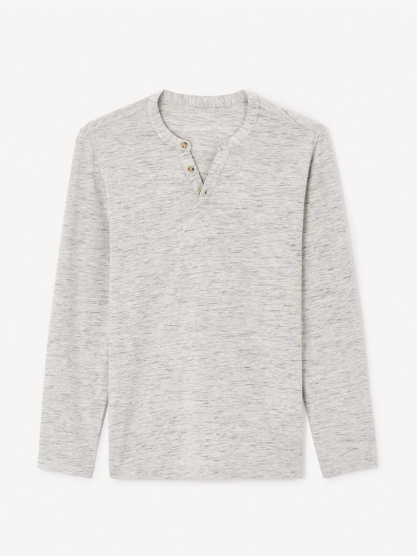 Celio Сива мъжка риза с дълъг ръкав Celio Bibow2