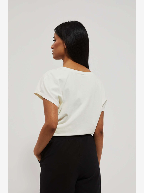 Moodo Бяла тениска с щампа Moodo