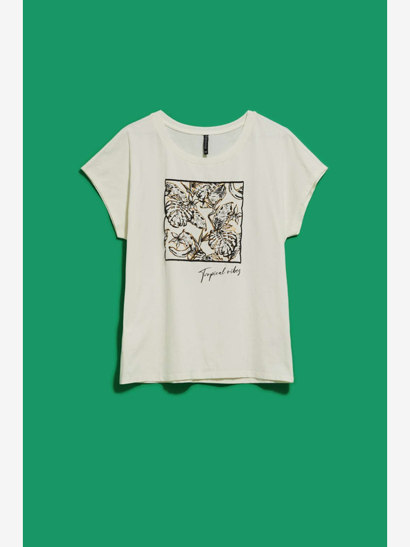 Moodo Бяла тениска с щампа Moodo