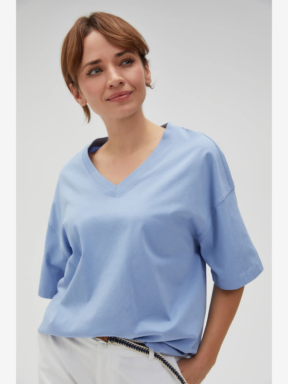 Moodo Светлосиня дамска тениска Moodo