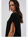 Moodo Черна дамска ажурна тениска Moodo