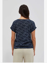 Moodo Тъмно синя шарена тениска Moodo
