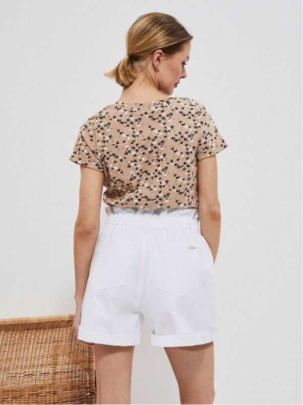 Moodo Бежова дамска риза с шарка Moodo