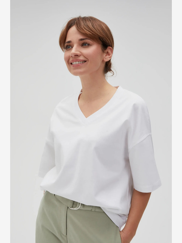 Moodo Бяла дамска тениска Moodo