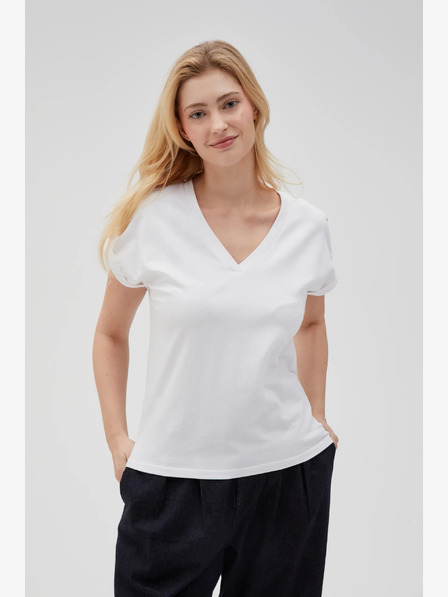 Moodo Бяла дамска тениска Moodo