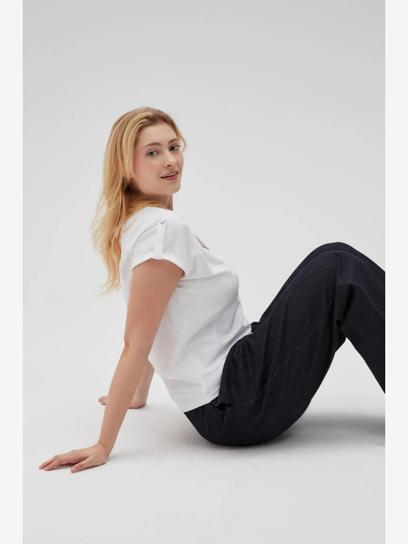 Moodo Бяла дамска тениска Moodo