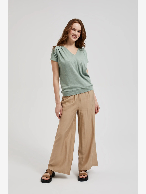 Moodo Зелена тениска с къс ръкав Moodo