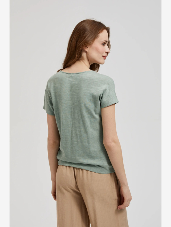 Moodo Зелена тениска с къс ръкав Moodo