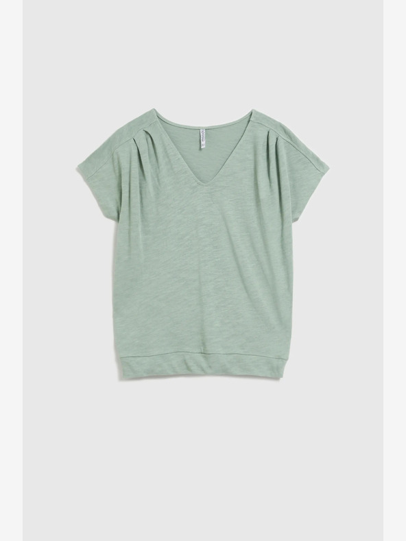 Moodo Зелена тениска с къс ръкав Moodo