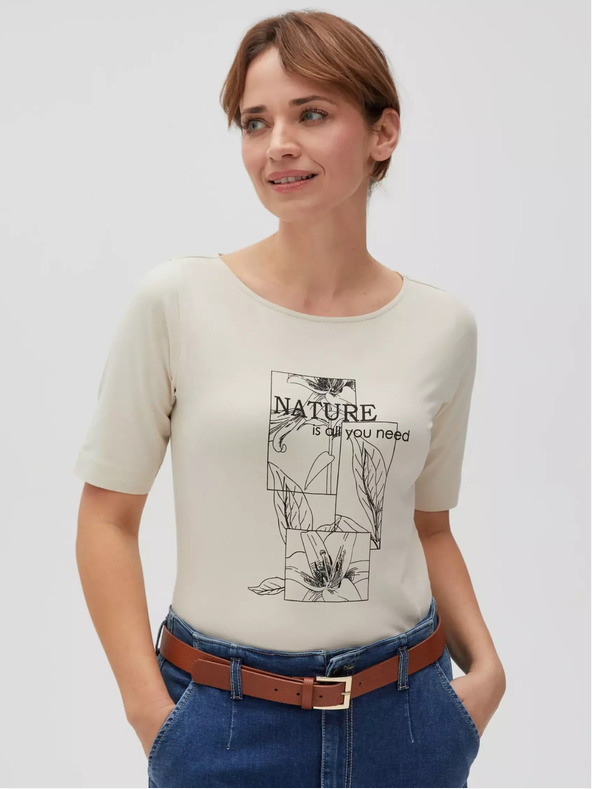 Moodo Бежова дамска блуза Moodo