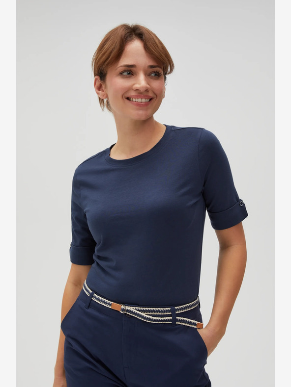 Moodo Тъмно синя дамска тениска Moodo