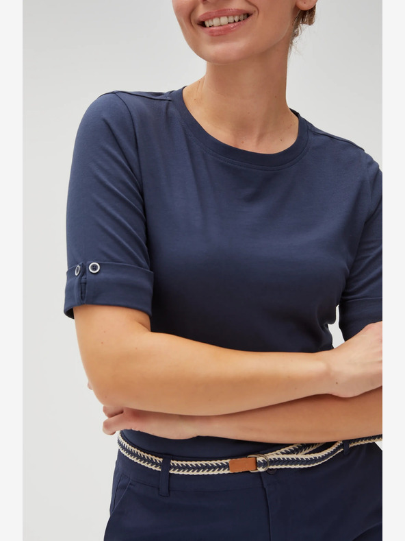 Moodo Тъмно синя дамска тениска Moodo