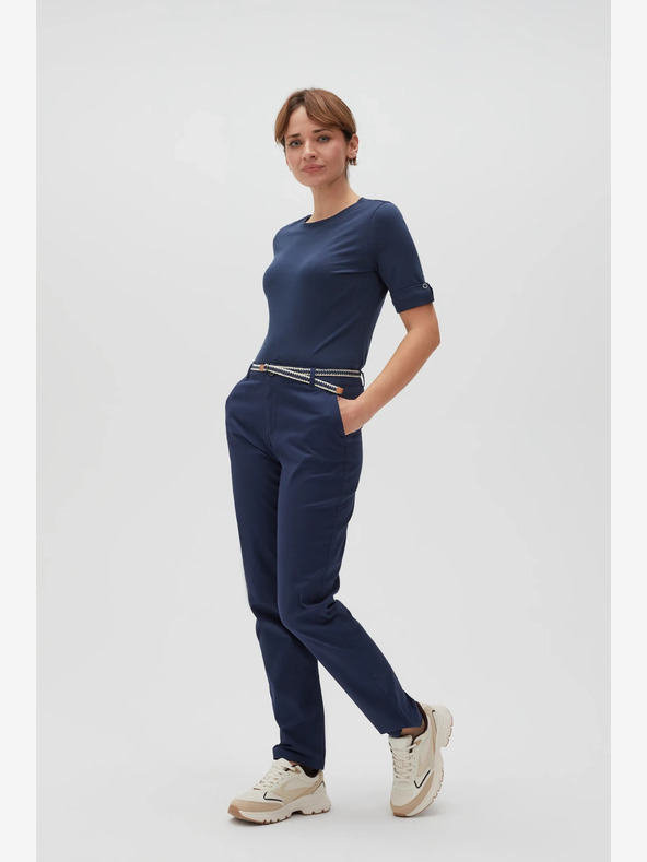 Moodo Тъмно синя дамска тениска Moodo