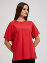 Moodo Червена тениска с голям размер Moodo