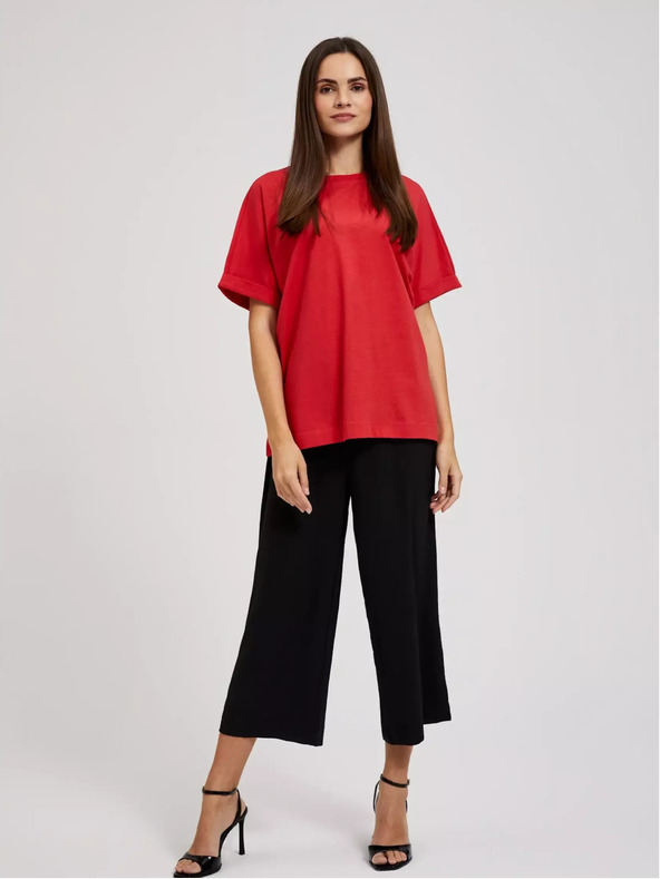 Moodo Червена тениска с голям размер Moodo