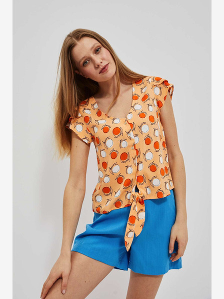 Moodo Оранжева шарена тениска Moodo