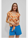Moodo Оранжева шарена тениска Moodo