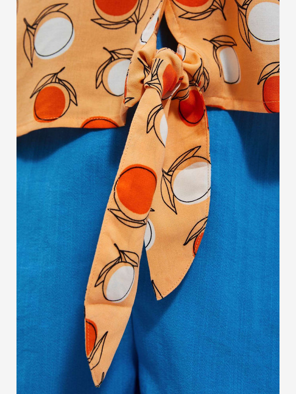 Moodo Оранжева шарена тениска Moodo