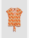 Moodo Оранжева шарена тениска Moodo