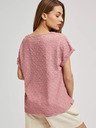 Moodo Розова шарена тениска с къс ръкав Moodo