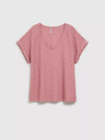Moodo Розова шарена тениска с къс ръкав Moodo