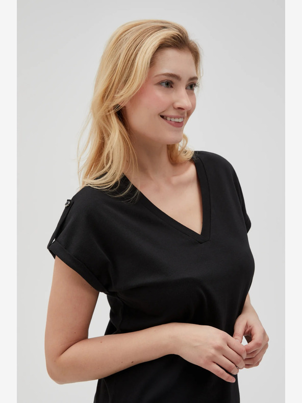 Moodo Черна дамска дълга рокля Moodo