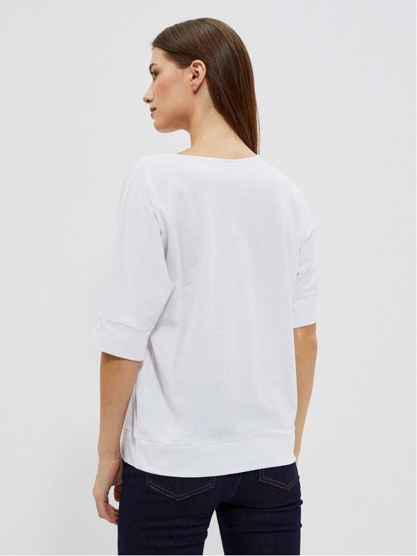 Moodo Бяла дамска тениска Moodo