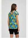 Moodo Тюркоазена тениска с шарка Moodo