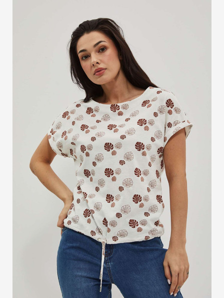 Moodo Бяла шарена тениска Moodo