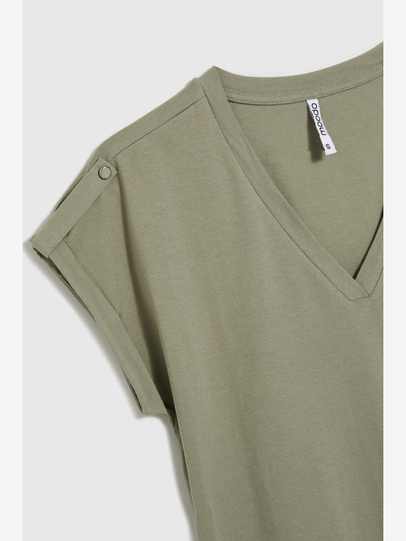 Moodo Зелена дамска риза тип "чино" Moodo