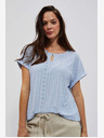 Moodo Светлосиня ажурна риза Moodo