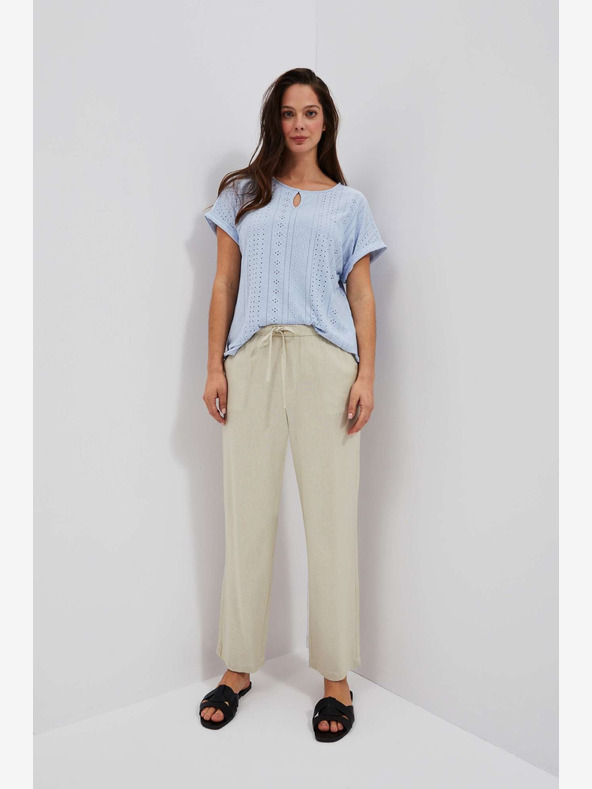 Moodo Светлосиня ажурна риза Moodo